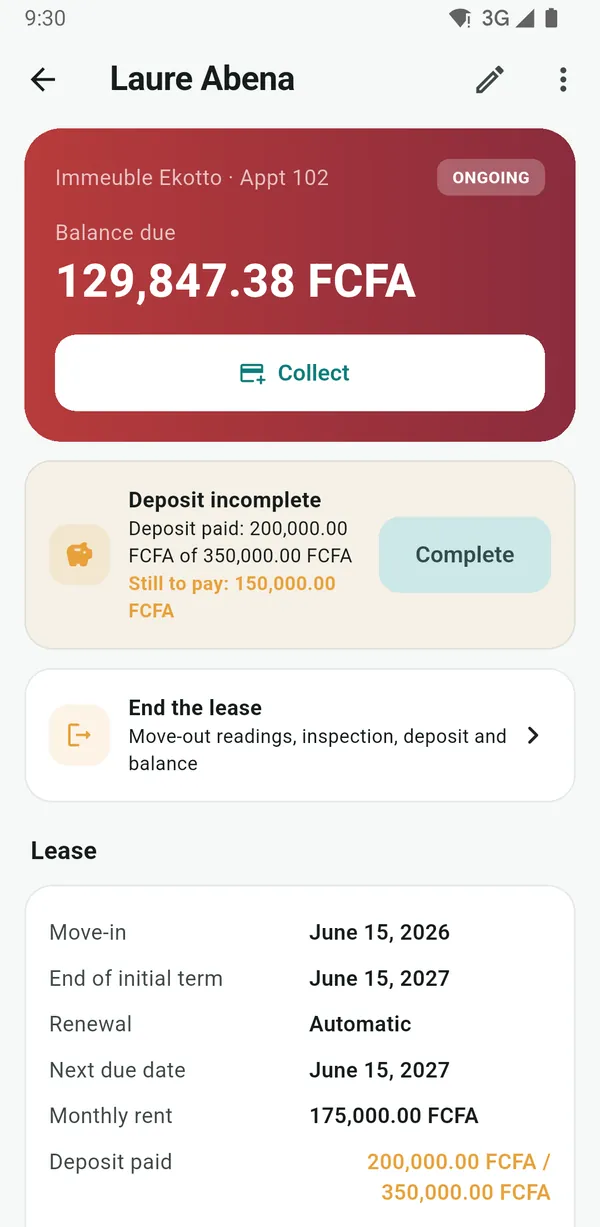 NHimmo screenshot: Lease details